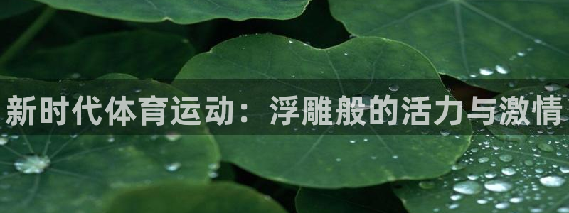 一竞技官方正版app新能源：新时代体育运动：浮雕般的